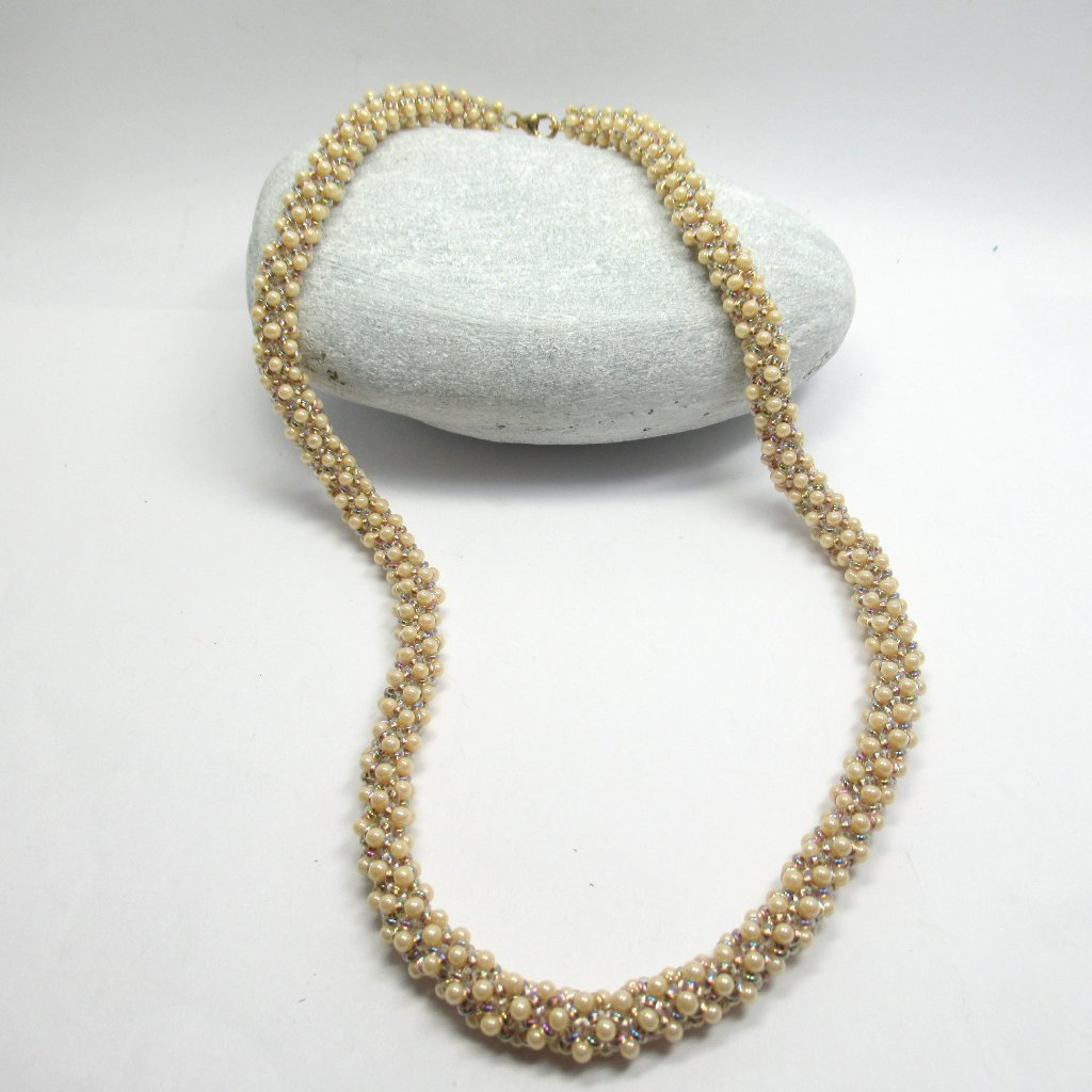 Hand Stitched Drop Necklace